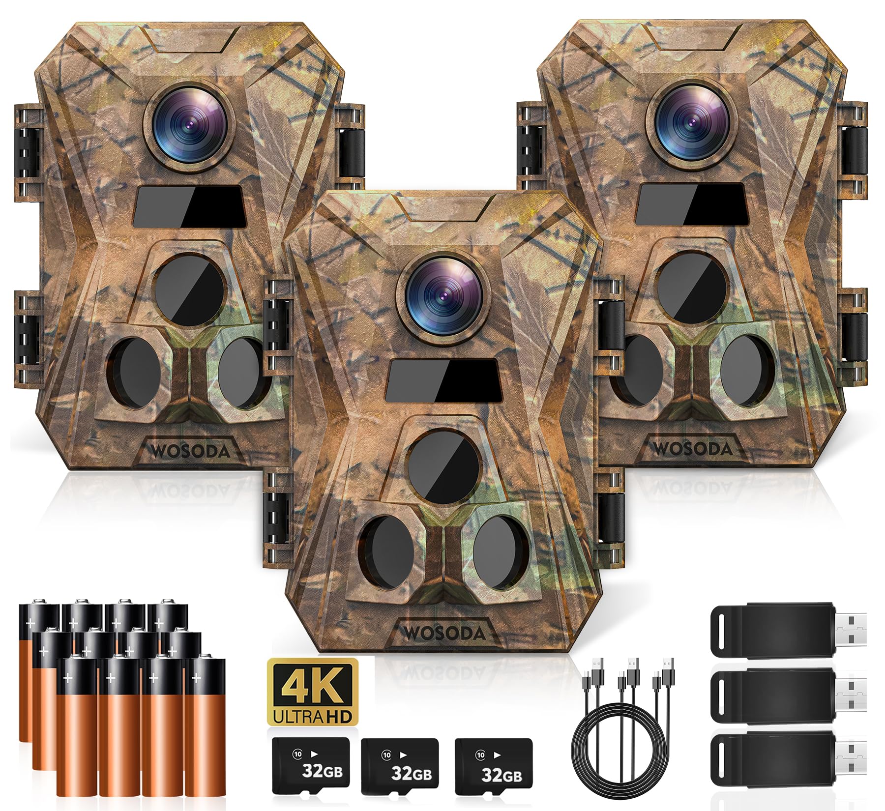 Amazon.com: WOSODA Mini Trail Cameras 3 Pack- 4K Video + Sound